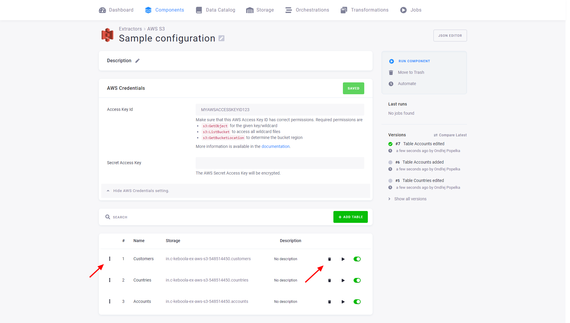 Screenshot - Configuration Rows