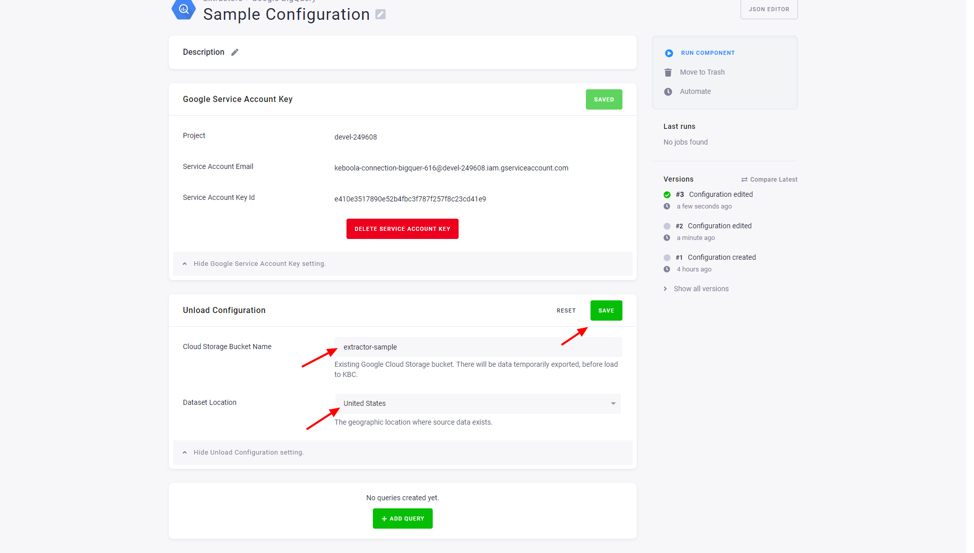Screenshot - Configure Bucket
