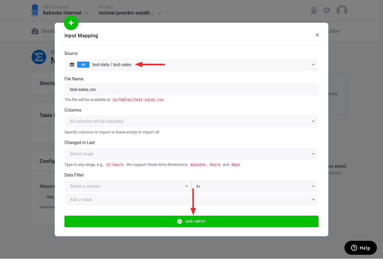 Screenshot - Configuration Row